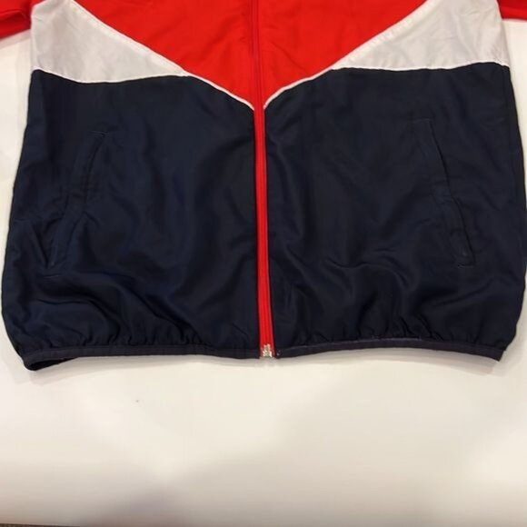 Adidas unisex size small windbreaker retro red white blue trademark 3 Stripe Y2K - Picture 12 of 16